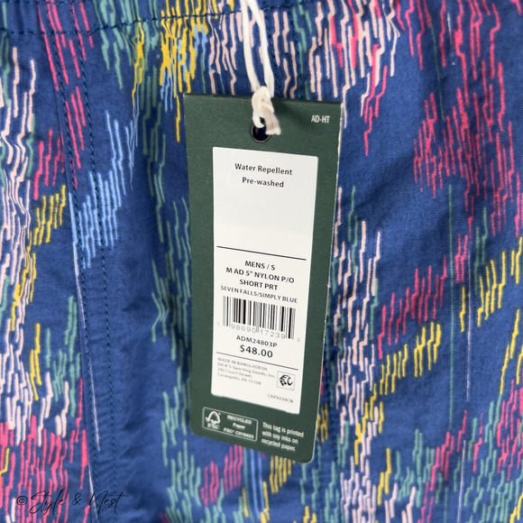 Alpine Design Pull on Shorts 5" Multicolor Retro Size Small NWT - Picture 5 of 6